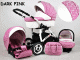 White Lux 3in1 multifunkciós babakocsi Dark Pink