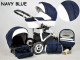 White Lux 3in1 multifunkciós babakocsi Navy Blue