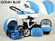 White Lux 3in1 multifunkciós babakocsi Ocean Blue